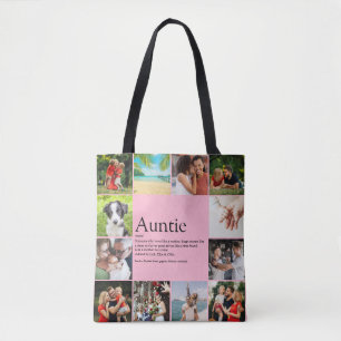 Tolle Tante Tante Definition 12 Fotocollage Rosa  Tasche