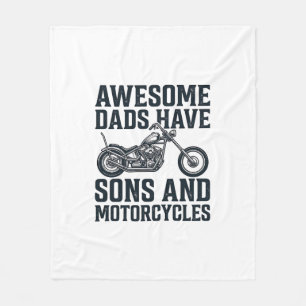 Tolle Väter haben Söhne und Motorräder Design_1 Fleecedecke