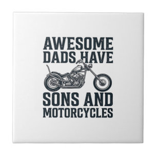 Tolle Väter haben Söhne und Motorräder Design_1 Fliese