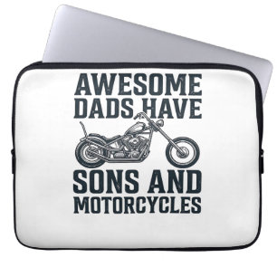 Tolle Väter haben Söhne und Motorräder Design_1 Laptopschutzhülle