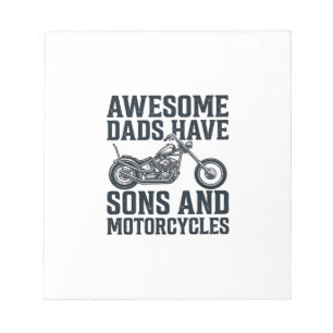 Tolle Väter haben Söhne und Motorräder Design_1 Notizblock