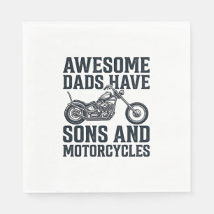 Tolle Väter haben Söhne und Motorräder Design_1 Serviette