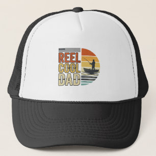 Tolle Vintage-Angler-T-Shirt Design für den coolen Truckerkappe