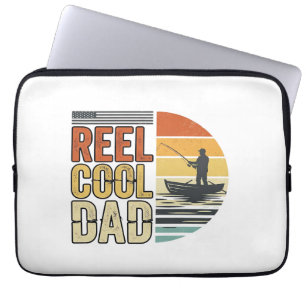 Tolle Vintage-Angler T-Shirt Gestaltung für den co Laptopschutzhülle
