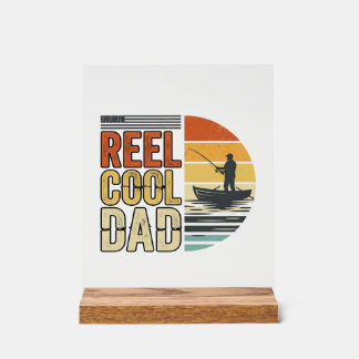 Tolle Vintage-Angler T-Shirt Gestaltung für den Pa Acrylschild