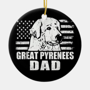 Tolle Vintage-Retro-Herren Great Pyrenees Vater St Keramik Ornament