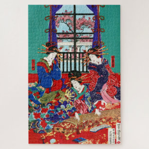Tolle vintage ukiyo-e japanische schöne Damen Kuns Puzzle