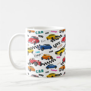 Tolle Vintage- und Oldtimer an einem Ort Kaffeetasse