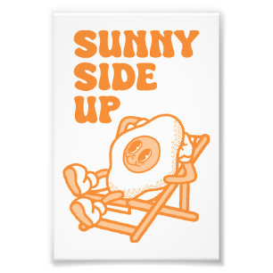 Tolle Wandkunst Sunny Side Up Lustiger Retro-Druck Fotodruck
