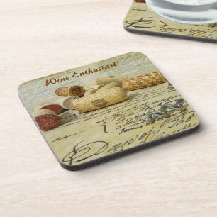 Tolle Weinkenner-Unterlage! Getränkeuntersetzer