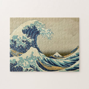 Tolle Welle Kanagawa Vintage-Illustration japanisc Puzzle