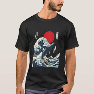 Tolle Welle Kanagawa Walbeobachtung Japanische Kun T-Shirt