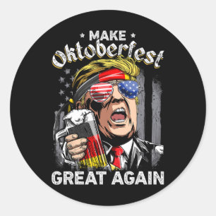 Tolle wieder lustige Trump Prost Beer Tasse Männer Runder Aufkleber