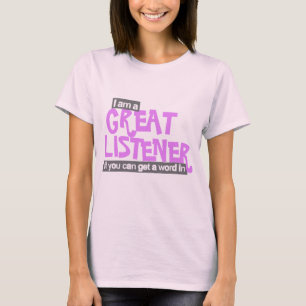 Tolle Zuhörerin Damen pink lila T-Shirt