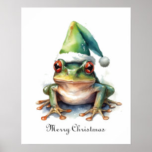 Tollen Sie Ihren Weihnachtsfrosch, individuell anp Poster