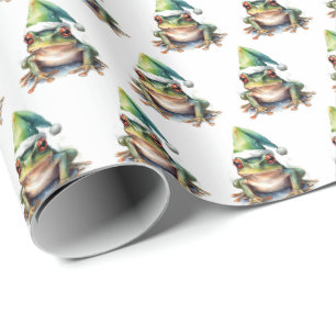 Tollen Sie Weihnachtsfrosch Geschenkpapier