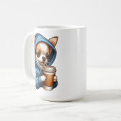 Toller Chihuahua-Drink-Kaffee aus dem Cup Kaffeetasse (Vorderseite Links)