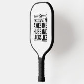 Toller Ehemann Krone Typografie Pickleball Schläger (Links)