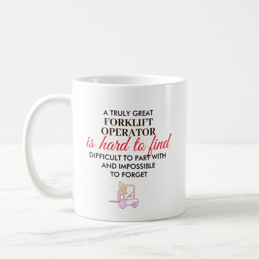 Toller Gabelstaplerfahrer Personalisiertes Namensg Kaffeetasse (Links)