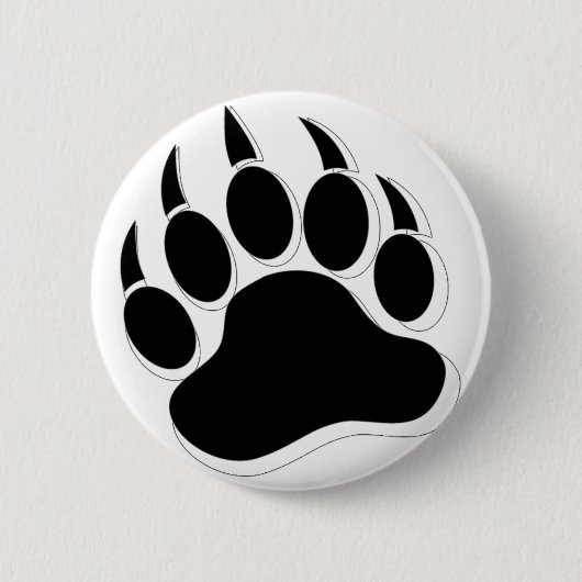 Toller Gay-Bär-Kralle B&W 3D-Effekt Button (Vorderseite)