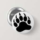 Toller Gay-Bär-Kralle B&W 3D-Effekt Button (Vorne & Hinten)