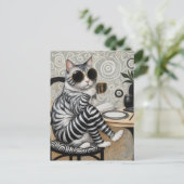 Toller gestreifter Kaffee Postkarte (Stehend Vorderseite)