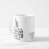 Toller Golfer Personalisiert Kaffeetasse (Vorderseite Links)