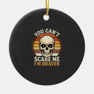 Toller Halloween-Totenkopf Retro-Horror-Design_1 Keramik Ornament