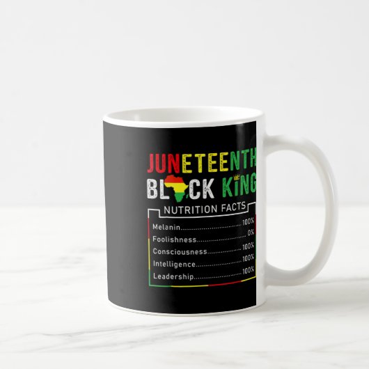 Toller Juneteenth Schwarzer König Melanin Vatertag Kaffeetasse (Rechts)