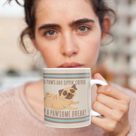 Toller Kaffee Tasse mit Mops