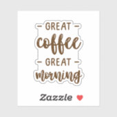 Toller Kaffee Toller Morgen Aufkleber (Blatt)
