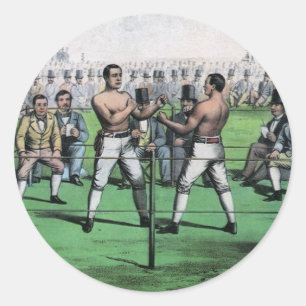 Toller Kampf um die Meisterschaft, Vintage-Boxen Runder Aufkleber