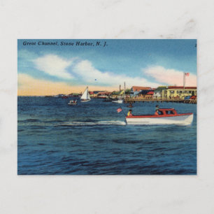 Toller Kanal, Stone Harbor, New Jersey Postkarte
