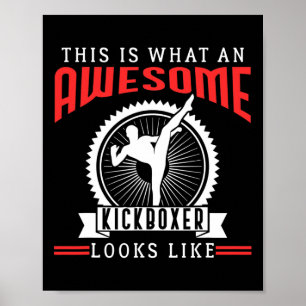 Toller Kickboxer Kickboxen Lustige Zitate Fan-Gesc Poster