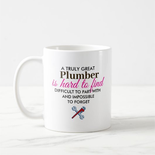 Toller Klempner personalisierter Namensgeschenk Kaffeetasse (Links)