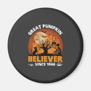 Toller Kürbisgläubiger seit Halloween-Skelett Ca Magnet