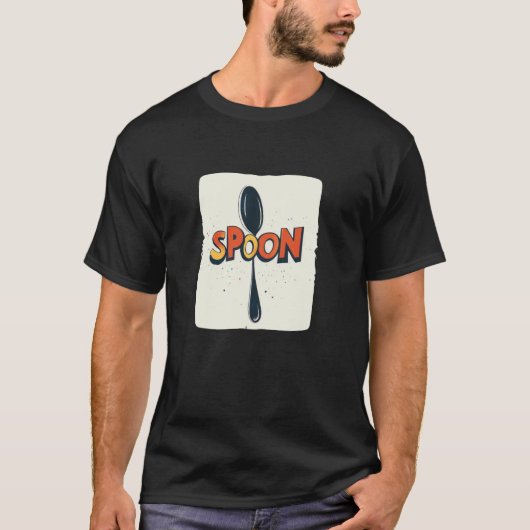Toller Löffel mit farbenfrohem Statement-Kostüm T-Shirt (Vorderseite)