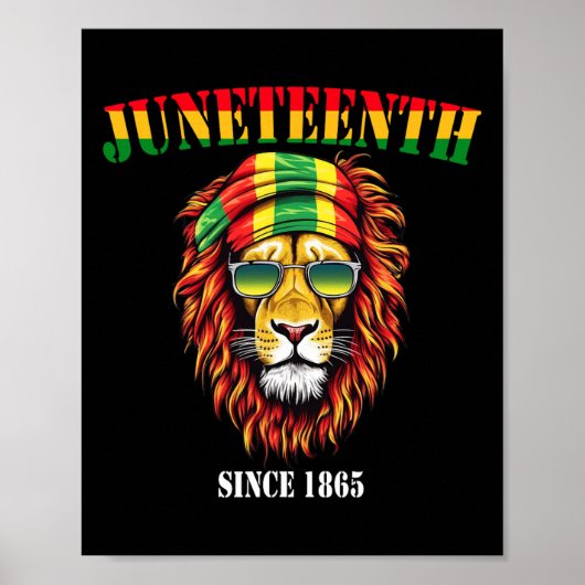 Toller Löwe Juneteenth Cool Schwarze Geschichte 19 Poster (Vorne)