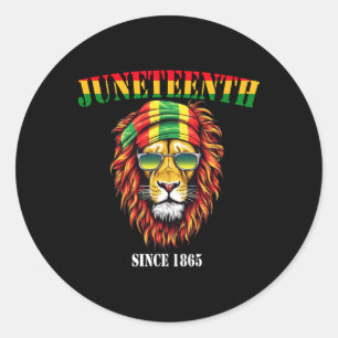Toller Löwe Juneteenth Cool Schwarze Geschichte 19 Runder Aufkleber