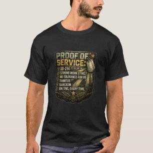 Toller Militärveteranen Humor Nachweis des Dienste T-Shirt