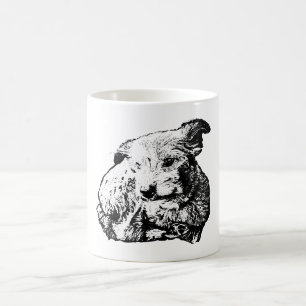 Toller Mischlings-Hund Schwarz-Weiß-Tasse Kaffeetasse