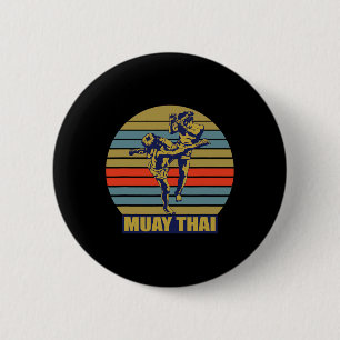 Toller Muay-Thai-Kickbox-Martial-Künstler Thailand Button