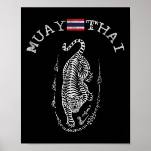 Toller Muay Thai Kickboxen Tiger - Herren Damen Poster