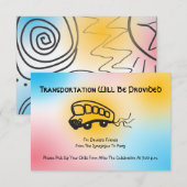 Toller musikalischer Transport-Minibusplakat Einladung (Vorne/Hinten)