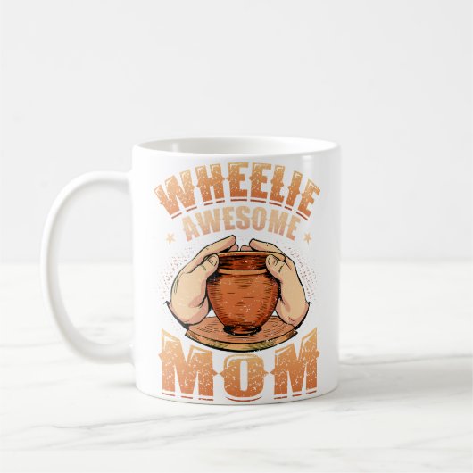 Toller Mutter-Ton-Keramik-Künstler-Frauen-Topf Kaffeetasse (Links)