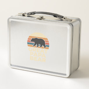 Toller Papa Bär Retro Sonnenuntergang Vintage Vekt Metall Brotdose