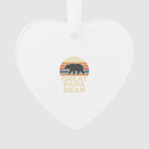 Toller Papa Bär Retro-Sonnenuntergang Vintage-Vekt Ornament