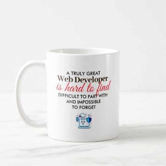 Toller persönlicher Webentwickler-Name als Geschen Kaffeetasse (Links)