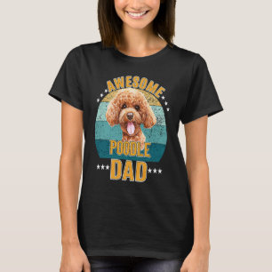 Toller Pudel-Vater Retro-Sonnenuntergang Vater Hun T-Shirt