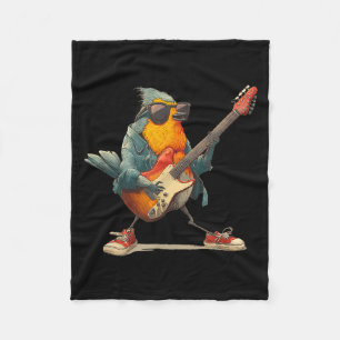 Toller Robin-Vogel mit E-Gitarre für Jungen A Fleecedecke